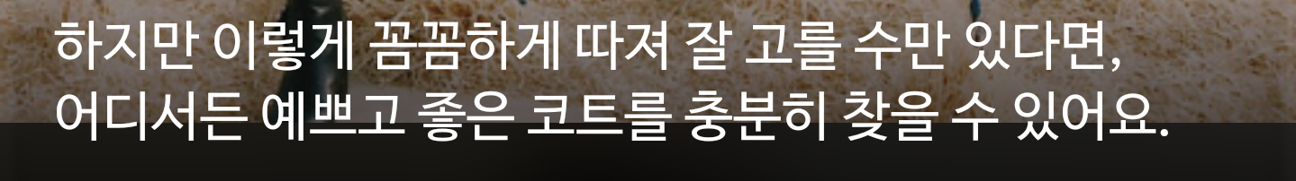 겨울 코트사기 평타만치자! | 인스티즈