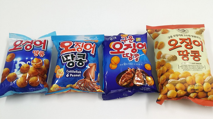 오징어땅콩을 먹을려고 수퍼에 갔는데 오징어땅콩 종류가 4가지나 있다?! | 인스티즈