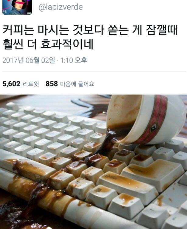 커피 마시는 것보다 쏟는게 더 효과적 | 인스티즈