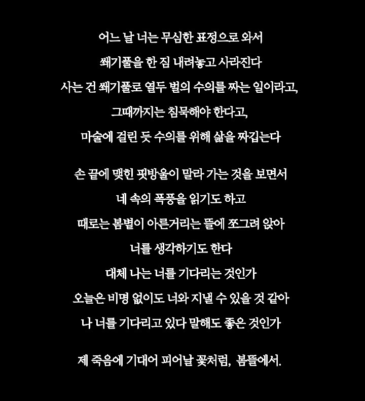 우울은 울창한 비, 우물을 들여다보면 머리카락이 보이는 비- 우울의 꼬리를 잡으려다가 우울에게 꼬리를 물린 어미가 있다 | 인스티즈