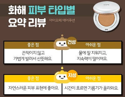 국내 인기 쿠션 BEST템 피부타입별 사용감 | 인스티즈