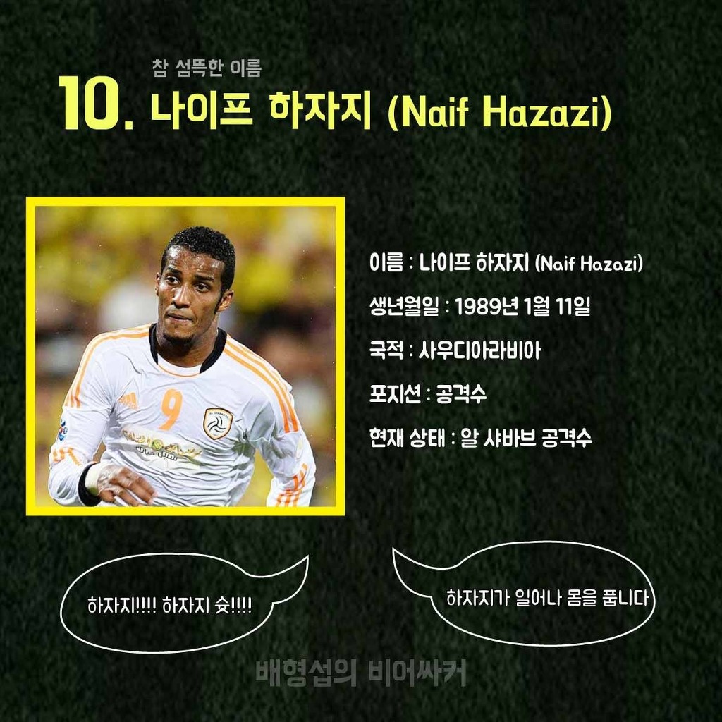 안느 선정 중계하기 어려운 축구선수 이름 베스트11 | 인스티즈