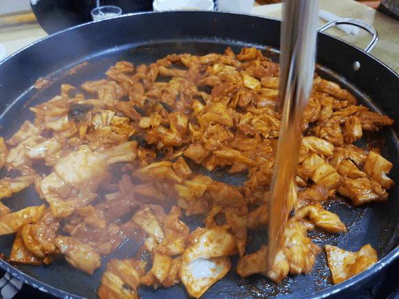 철판닭갈비 움짤 | 인스티즈
