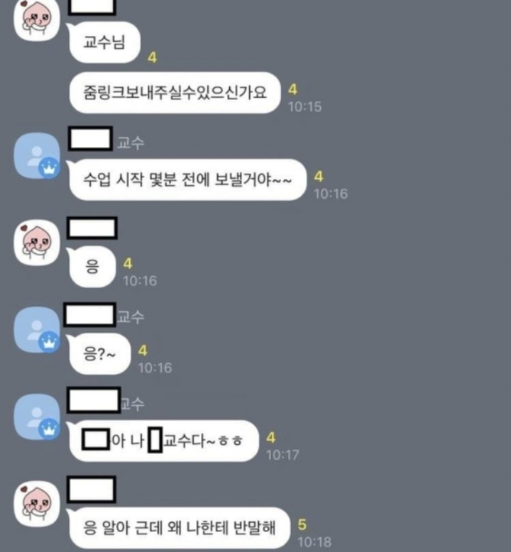 주작이 아닌게 반전인 줌 강의 교수 반말 사건.jpg | 인스티즈