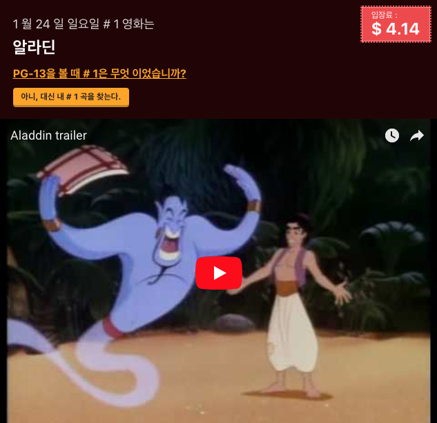 자신이 태어난 날 1위였던 영화를 찾아줌 | 인스티즈