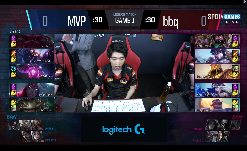 [LOL] 2019 롤챔스 스프링시즌 승강전, 패자전(5판 3선승)"MVP vs BBQ"- 1세트 결과 | 인스티즈